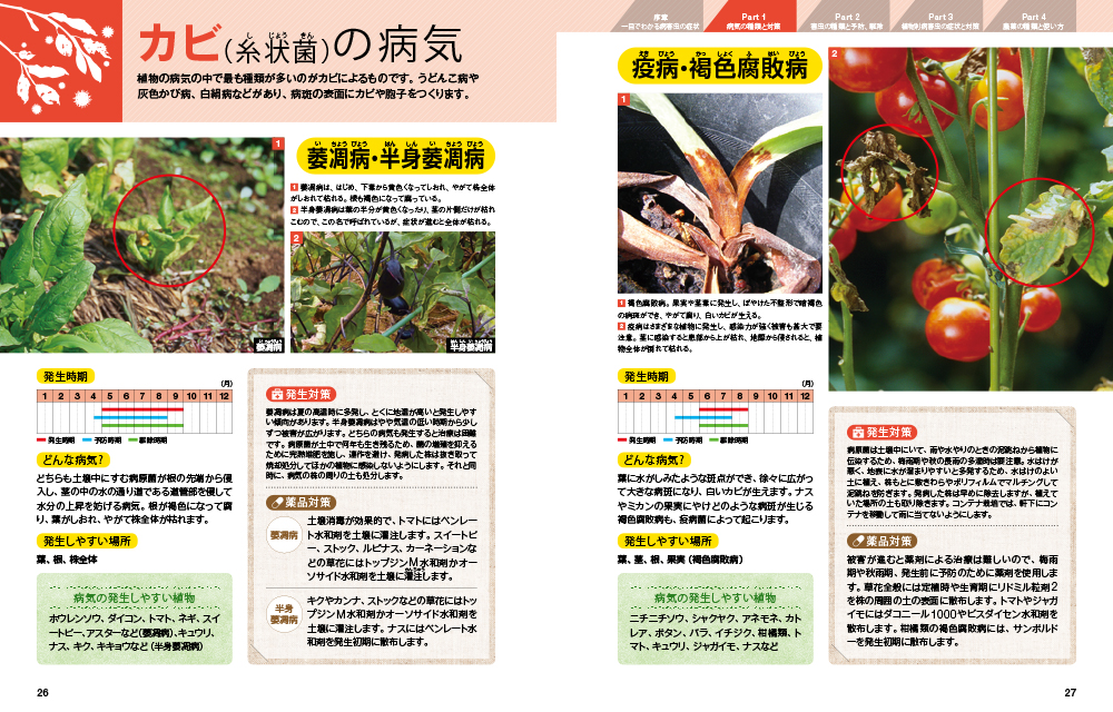 写真ですぐわかる安心・安全 植物の病害虫 症状と防ぎ方｜西東社