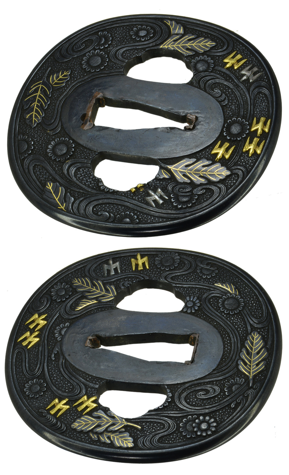 鍔 無銘 古金工 菊水群鳥図鍔(TU-080515)｜刀・日本刀の販売なら日本刀