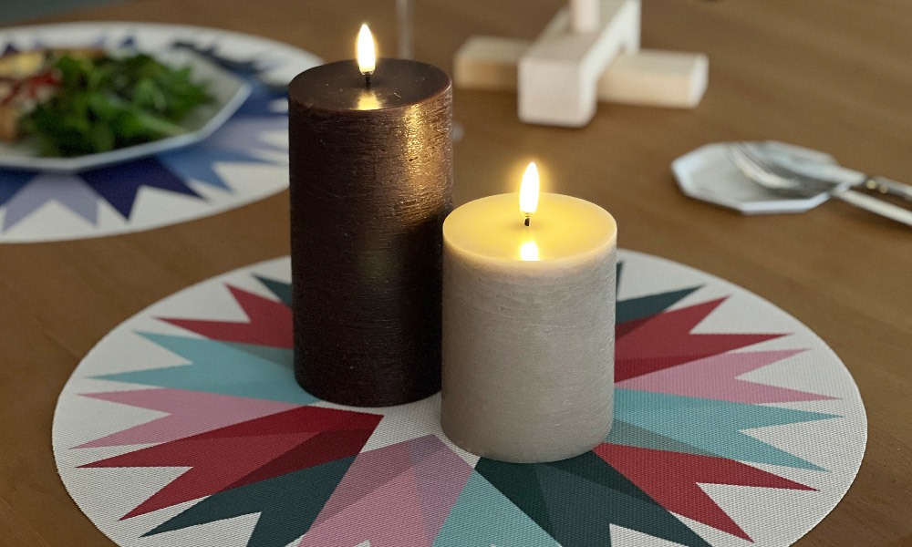 LED ピラーキャンドル H10 cm / ベージュUYUNI LIGHTING ( ウユニ