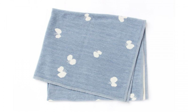 シュニールコットンブランケット シングル CHOUCHO 140×180cm / ブルー