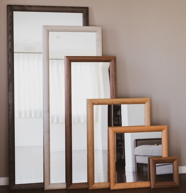 SENNOKI SOL ソル 80x180cm ホワイトオーク材 姿見 立てかけミラー 全身鏡