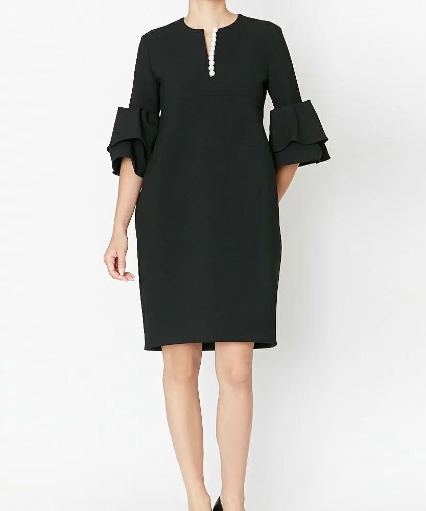 40サイズ】ティアードスリーブパールドレス YOKO CHAN（ヨーコチャン