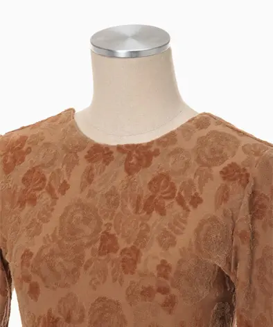 Flowered Velour Jacquard Dress Mame Kurogouchi（マメクロゴウチ）の