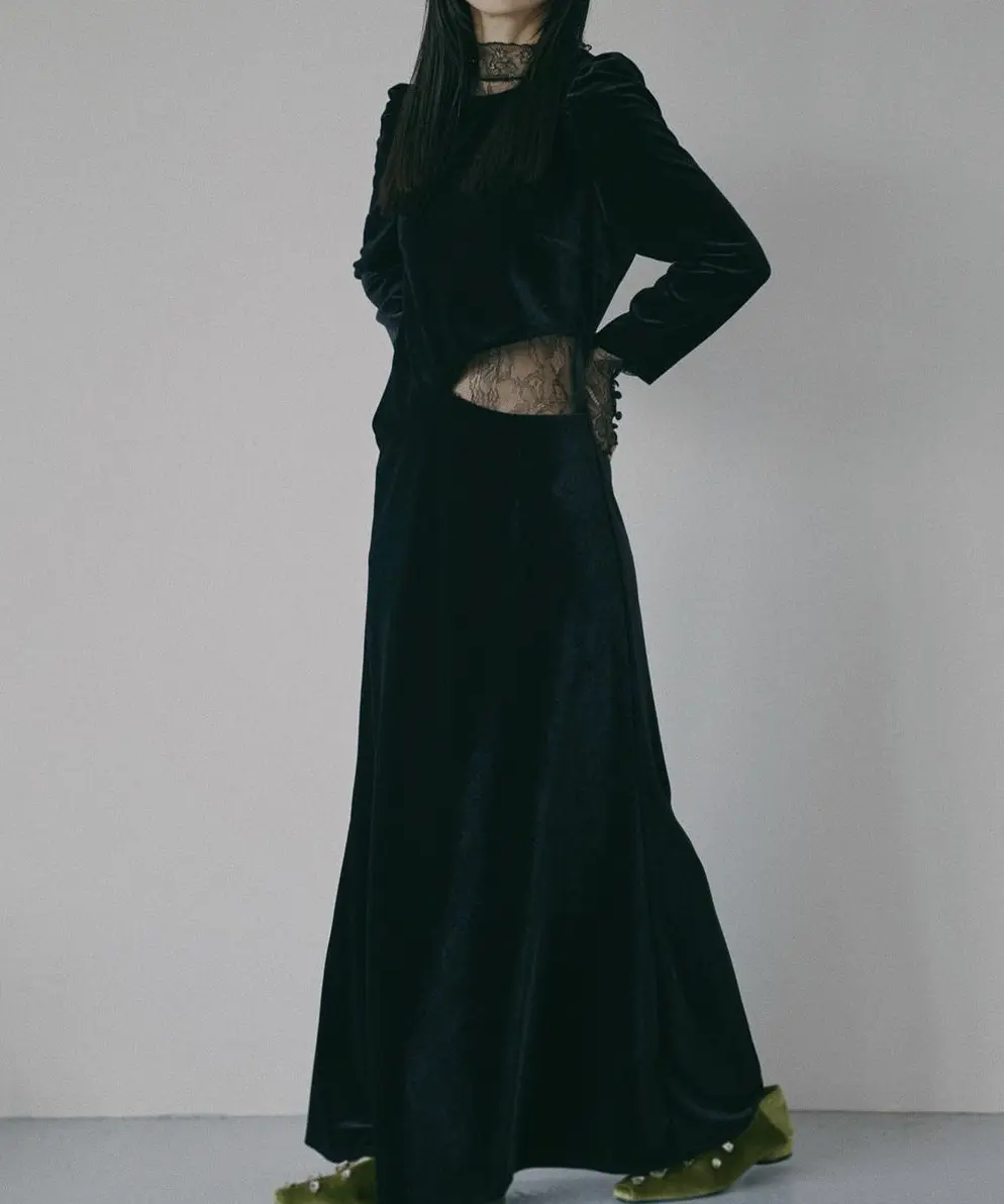 Sサイズ】HOLE SPANGLE LACE DRESS Ameri VINTAGE（アメリヴィンテージ