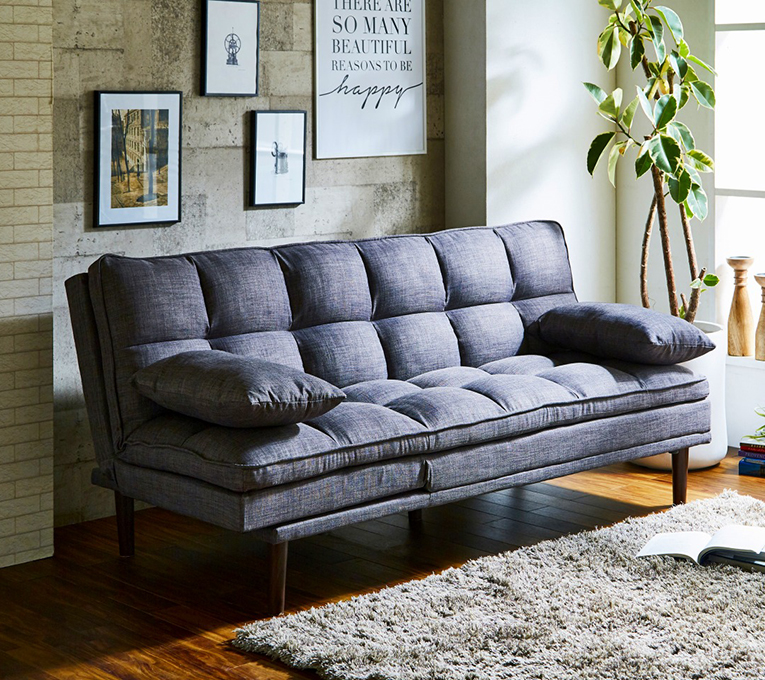 ソファーベッド＿アミン 【ソファーベッド】 【グレー】 【ブルー】