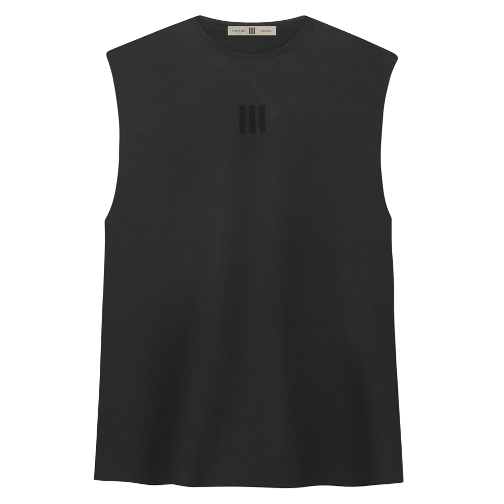 Shop Black Mens Fear Of God Athletics Muscle Crew Neck Tank Top