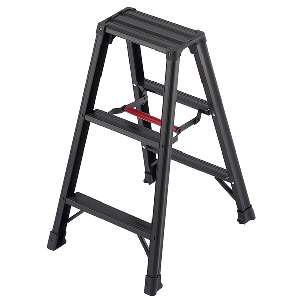 長谷川工業 軽量専用脚立 脚軽 黒 3段 H790mm - 調理器具のSHOKUBI