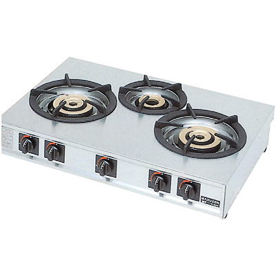業務用 ガステーブルコンロ 親子 3口コンロ 大×2、小×1 M-223C 13A