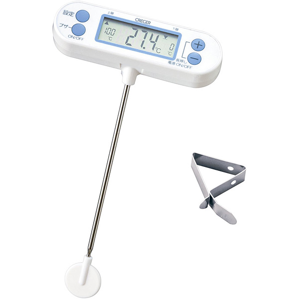 クレセル 防滴T字型デジタル温度計 クリップ付 AP-30 - 調理器具のSHOKUBI