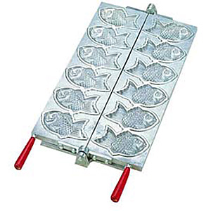 蜜元研究所 蜜元式 焼饅頭機 2連 都市ガス 鯛焼 - 調理器具のSHOKUBI