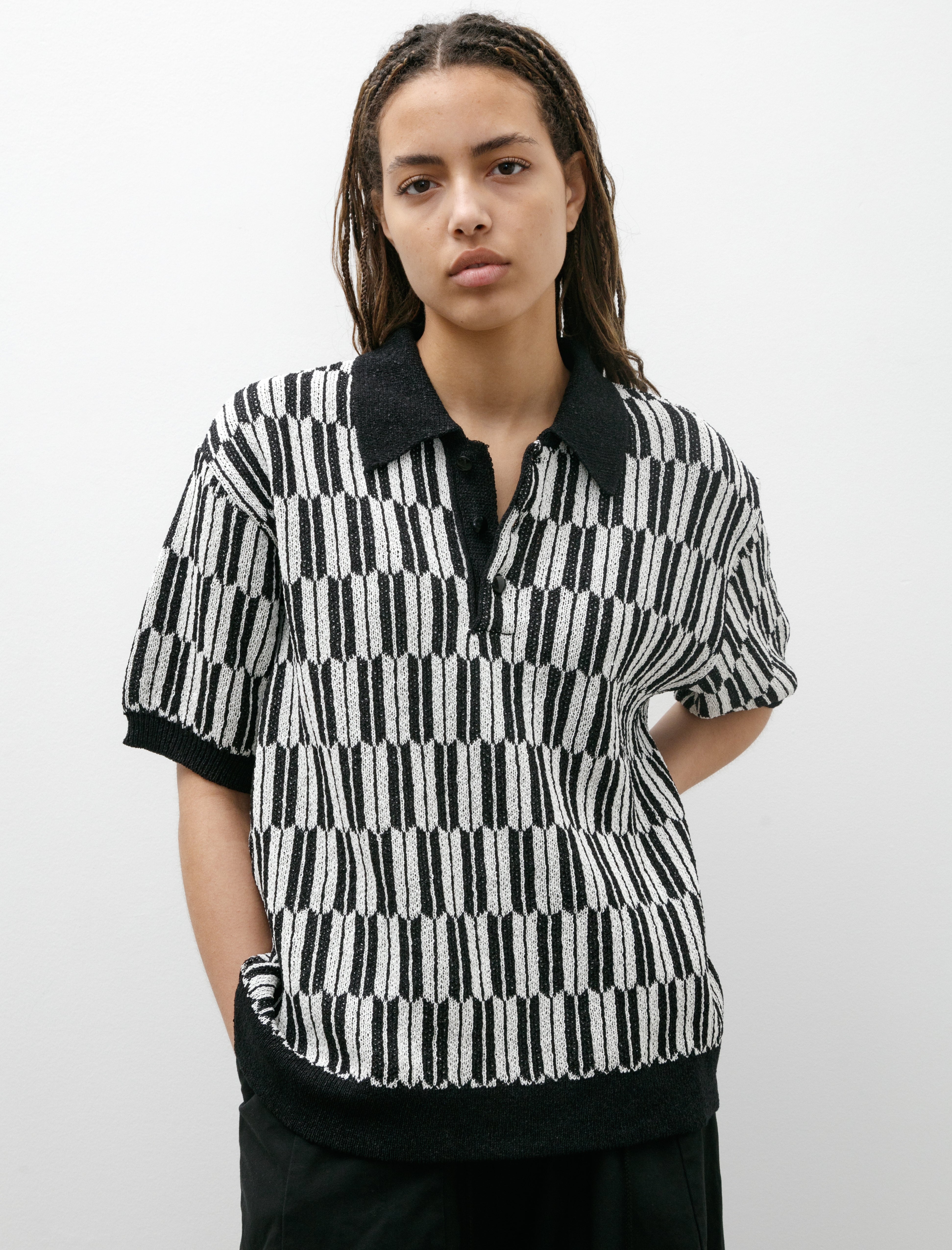 Needles Paper Polo Sweater B+W Arrow – Neighbour