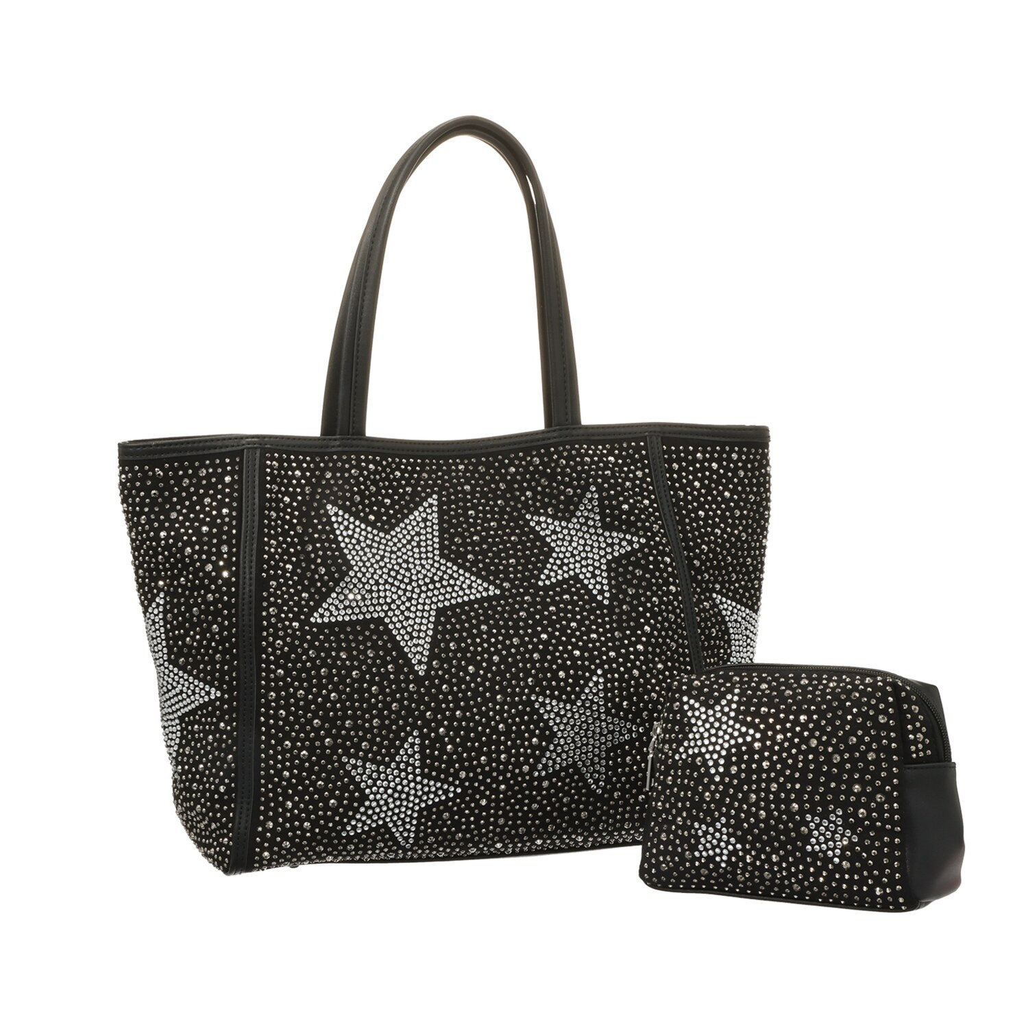 グッシオイタリー イタリアデザイン 星柄ラインストーン トートバッグ