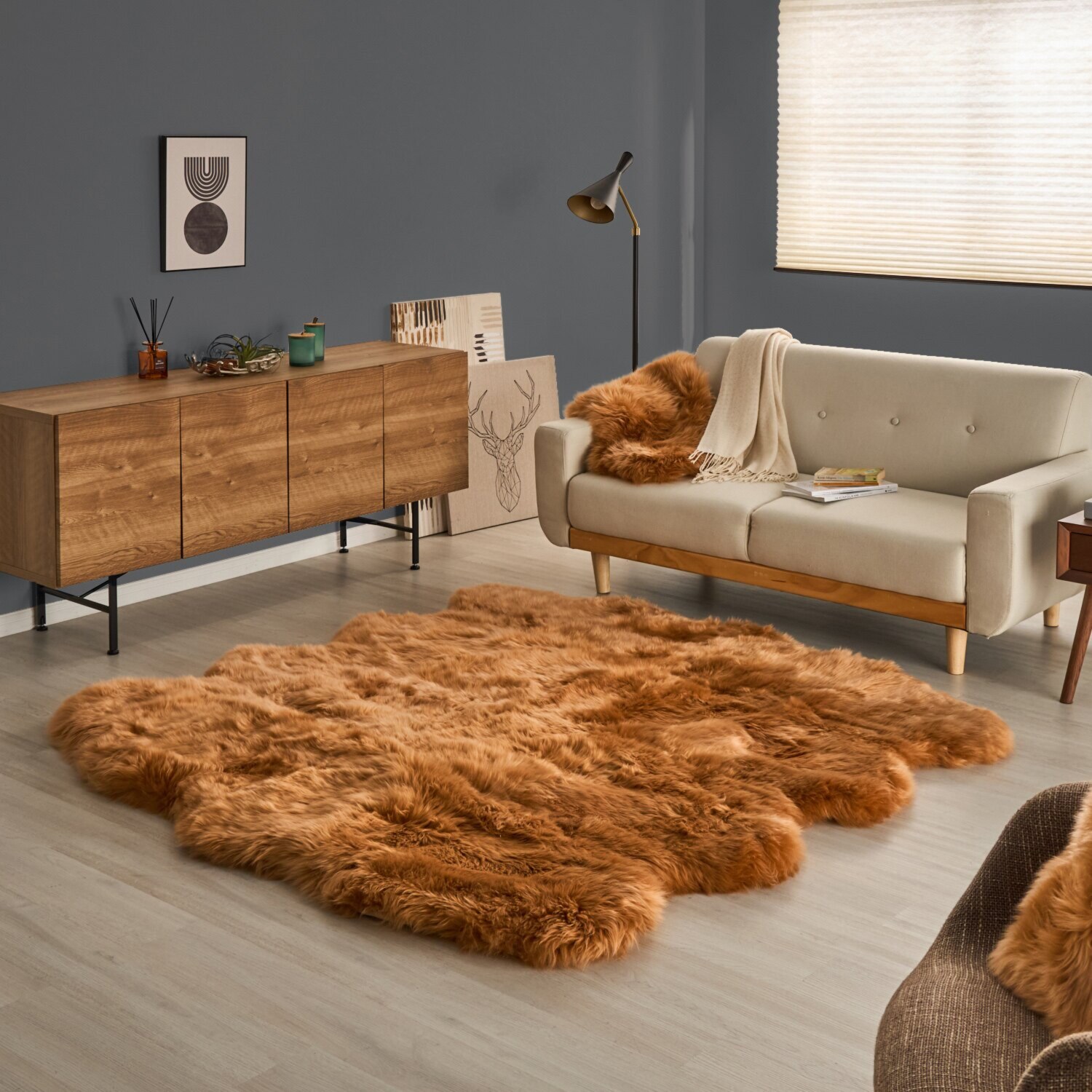 モリリン ニュージーランド産 メリノムートン使用！ ムートンピース