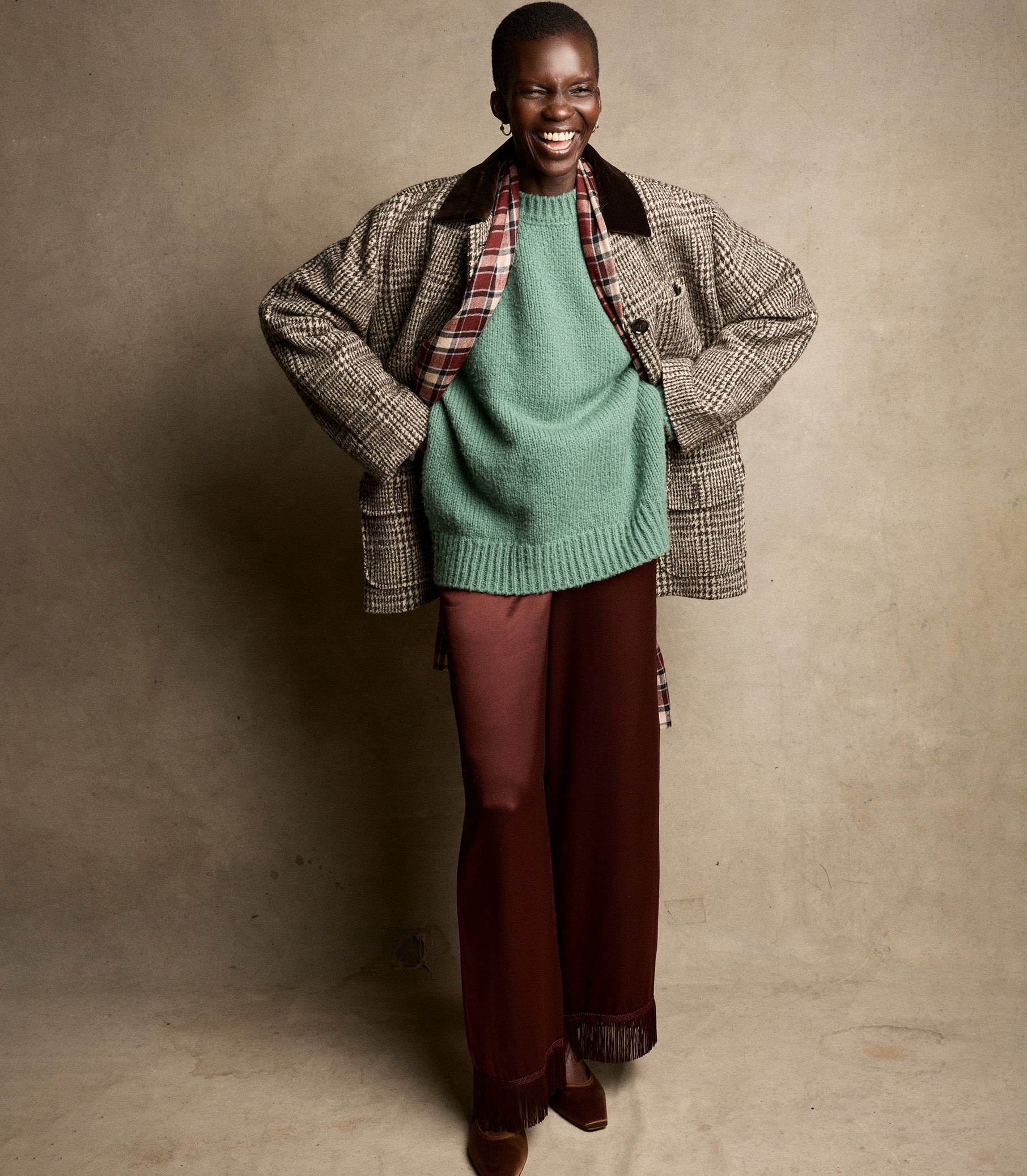 Langston Jacket - Lascelle Houndstooth Check | DÔEN