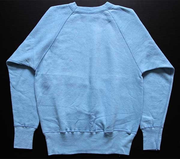 デッドストック☆60s MAYO SPRUCE 無地 コットン スウェット 水色 M