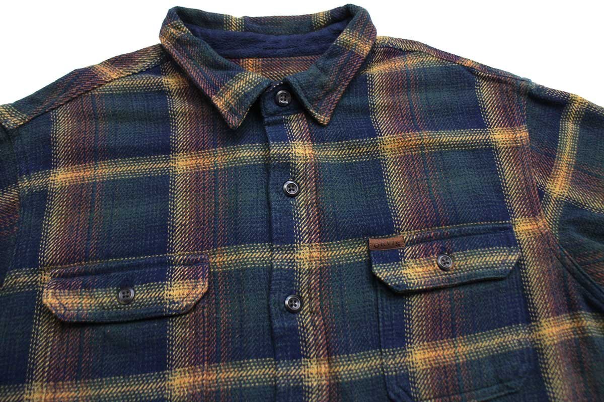 ORVISオービス オンブレチェック ポケット付き コットン フランネル