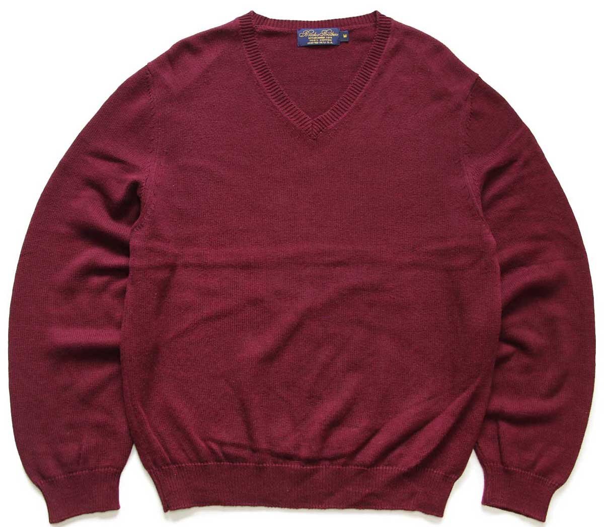 90s USA製 Brooks Brothersブルックスブラザーズ Vネック コットン