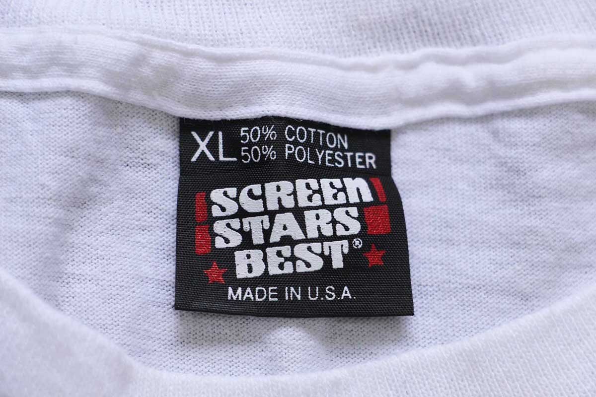 90s USA製 アート Tシャツ 白 XL - Sixpacjoe Web Shop