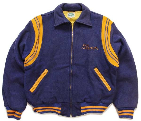 70s MAPLE チェーン刺繍&フェルトパッチ付き キルティングライナー