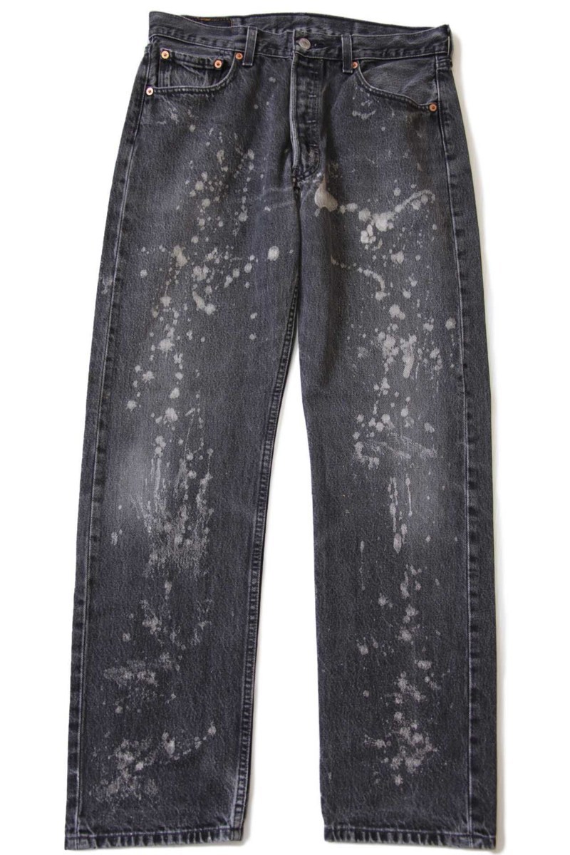 90s オーストラリア製 Levi'sリーバイス 501 ブリーチ加工 ブラック