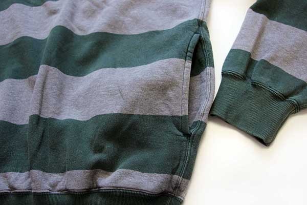 90s ポロ ラルフローレン 太ボーダー モックネック ハーフジップ