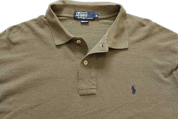 90s USA製 ポロ ラルフローレン ワンポイント コットン 鹿の子 長袖