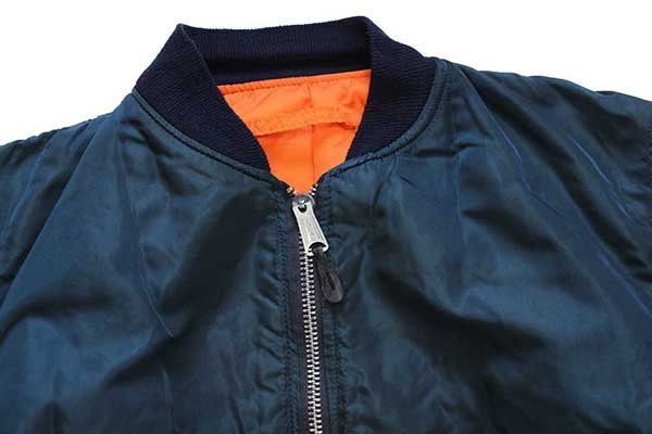 90s USA製 ALPHAアルファ MA-1 フライトジャケット 紺 L - Sixpacjoe