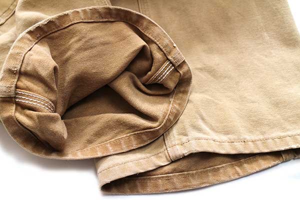 80s carharttカーハート ダック地 ダブルニー オーバーオール 茶