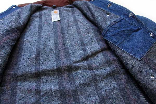00s USA製 carharttカーハート ブランケットライナー デニム