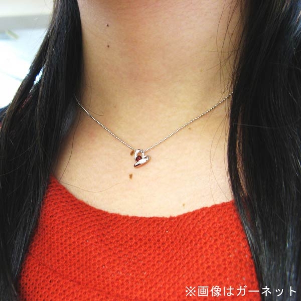 誕生石 スウィートハート シルバー ネックレス 6月 ブルームーン