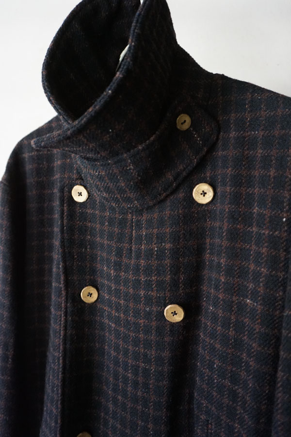 Araki yuu |TEC10special Double breast short coat night check 商品