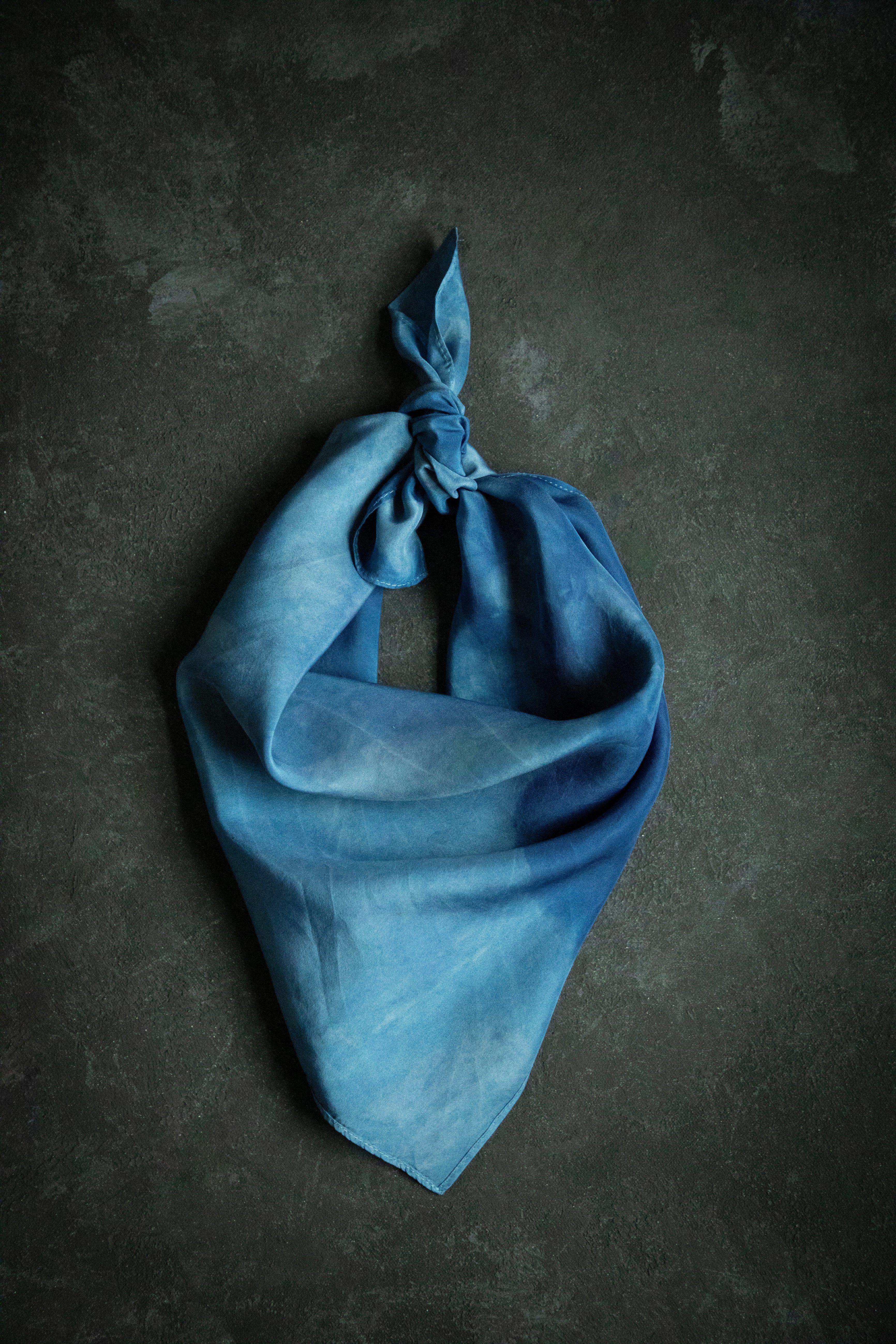 Original Eco-Print Silk Scarf 19 x 19