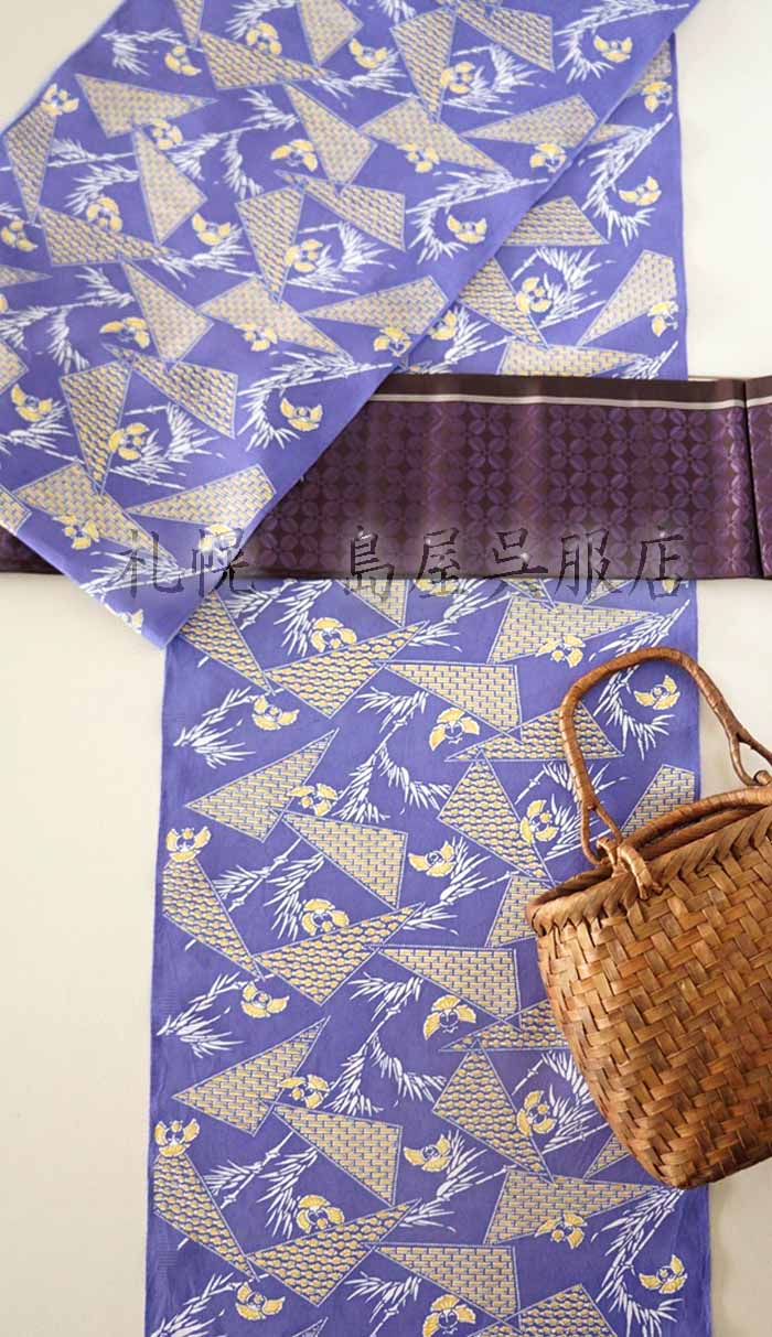 加賀染め・古代型夏衣（綿絽・雀）