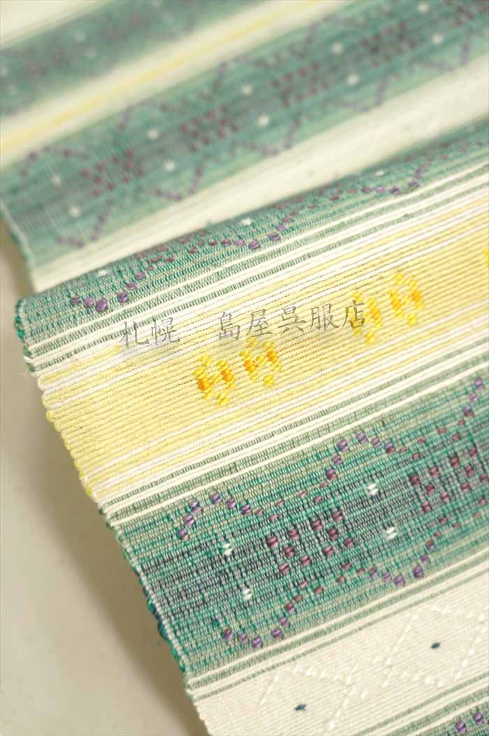 八寸名古屋帯：手織り・南風原花織