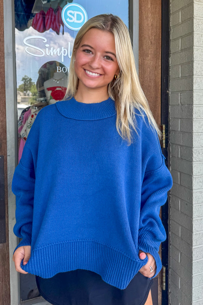 Zenana-Wide Neckband Drop Shoulder Sweater | Simply Dixie Boutique