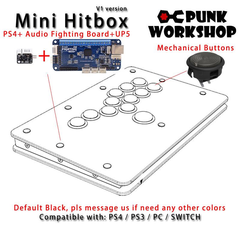 PunkWorkshop Fighting Controller Mini HitBox Ultimate Support for