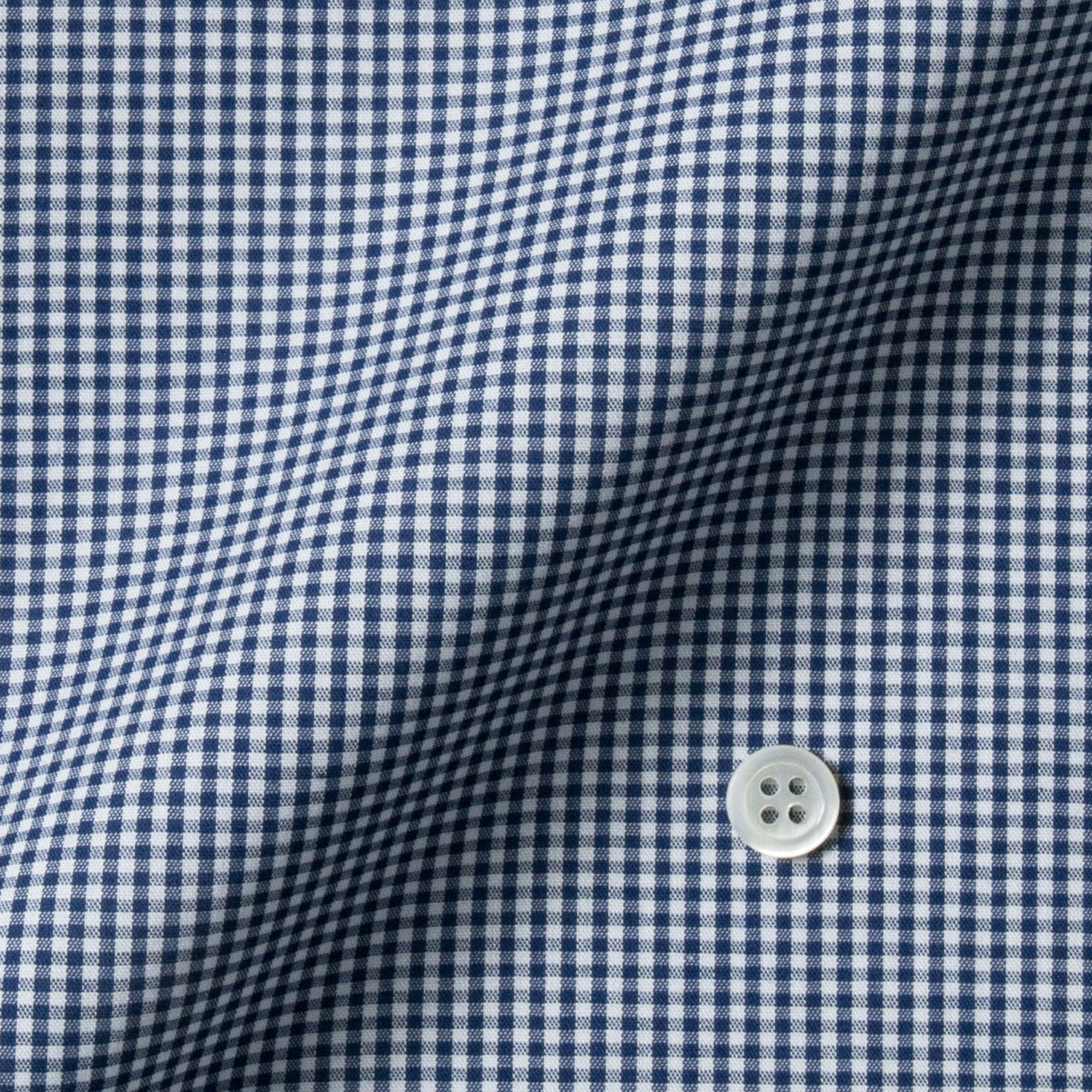2W29】 ブロード ギンガムチェック (ホワイト×ネイビー) | オーダー