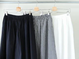 homspun(ホームスパン) ギンガム&無地ギャザーパンツ(242-3388