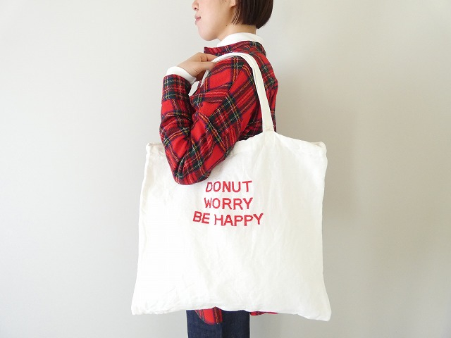 R&D.M.Co-(オールドマンズテーラー) TOTE BAG DONUT WORRY BE HAPPY