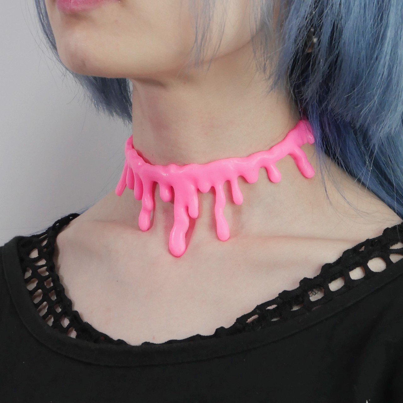 BLOODラバーチョーカー / Pink | Spider Rock Web