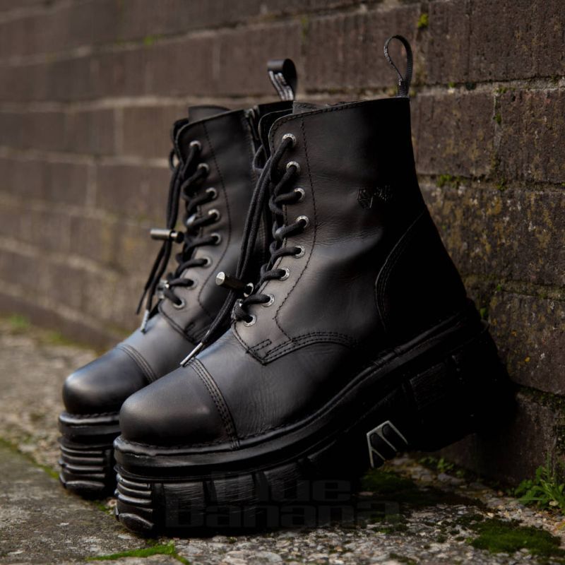 取り寄せ]M.NEWMILI083-S21 / プレート / 厚底ブーツ / 本革【NEW ROCK