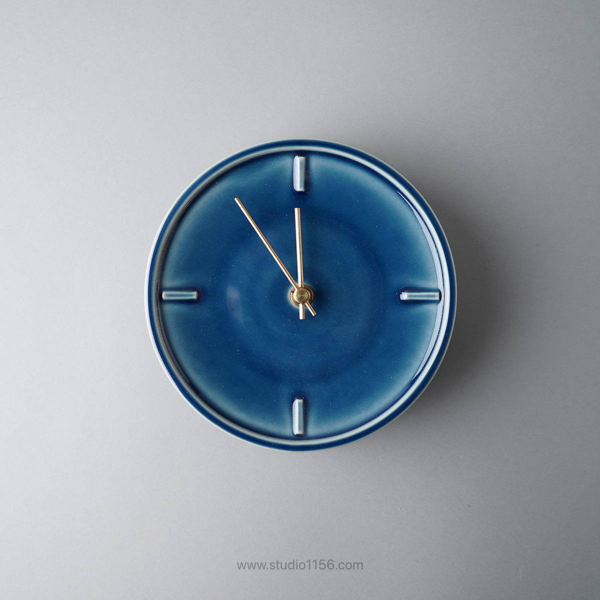 美濃焼 GLAZED CLOCK 陶器時計 壁掛け時計 電池&フック付 SUGYの通販