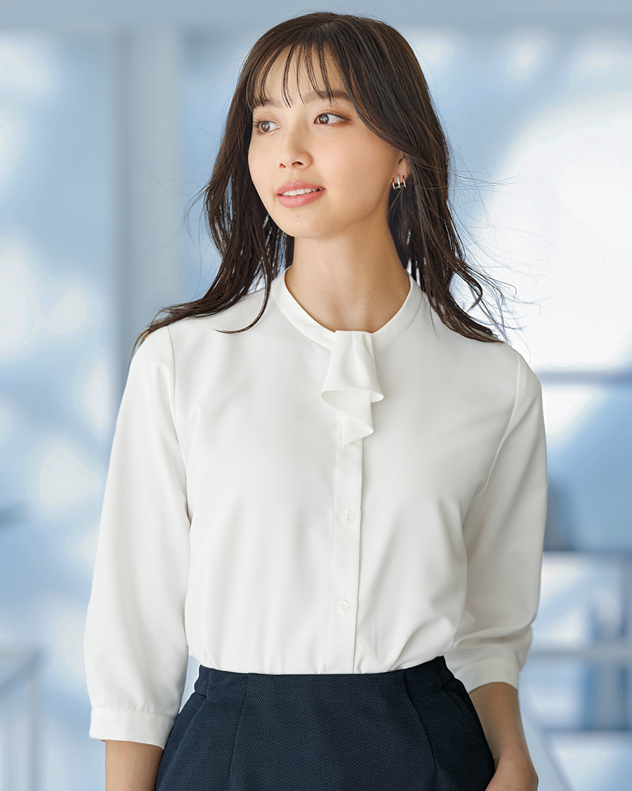 ラヴィエール】七分袖ブラウス | ユニフォーム総合メーカーのサーヴォ