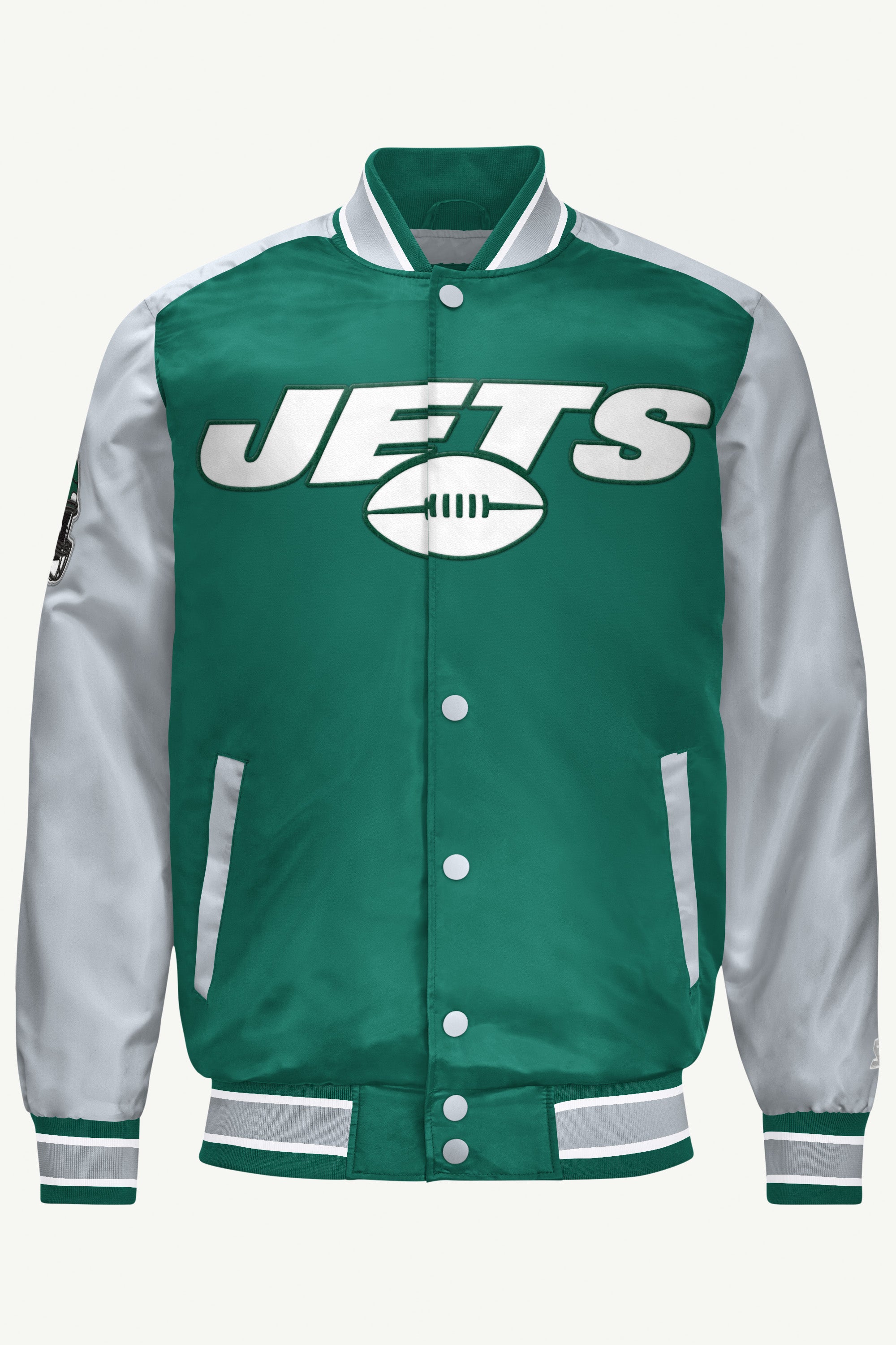 Mens New York Jets Satin Varsity Jacket | NFL | Starter
