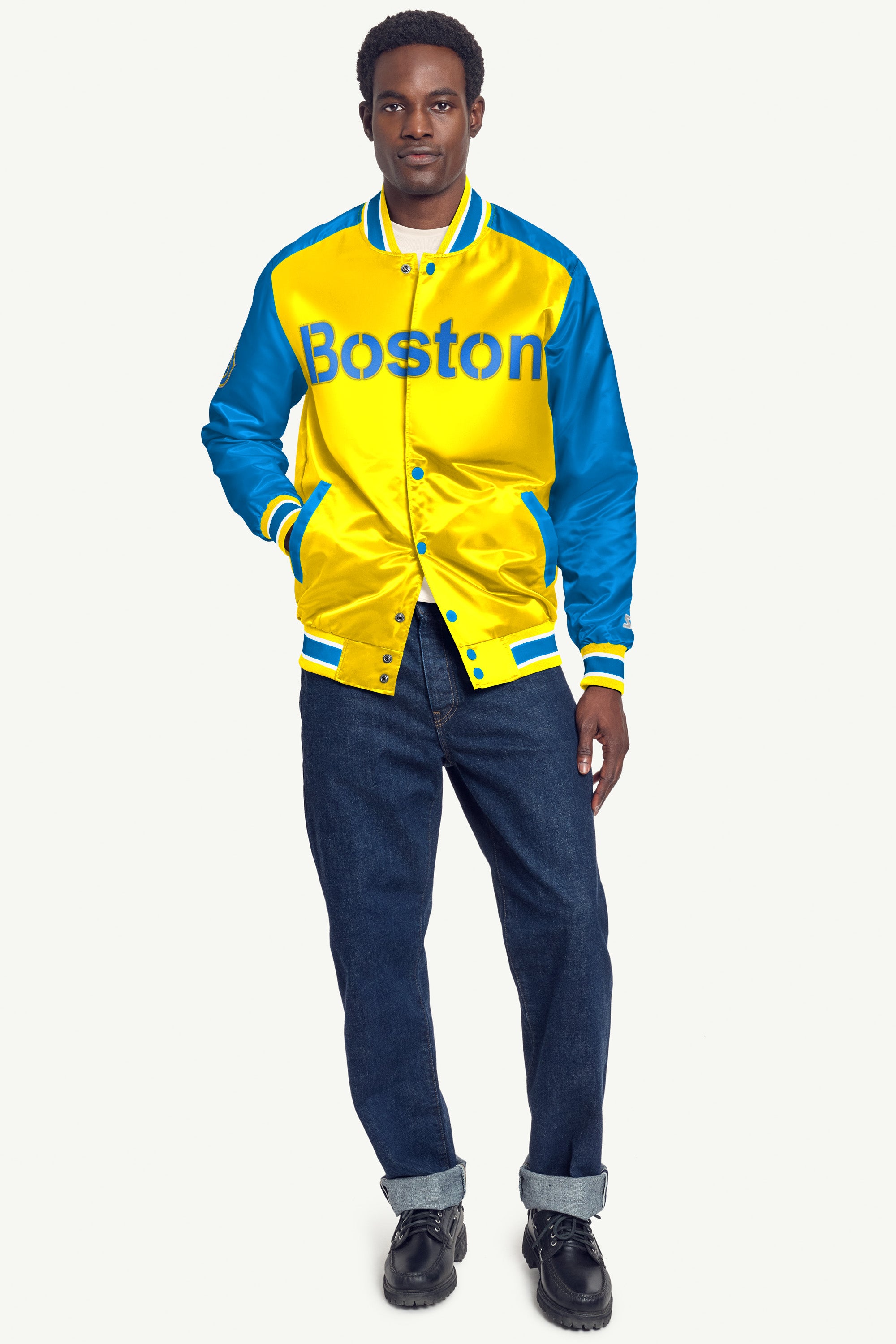 Mens Boston Red Sox Satin Varsity Jacket | MLB | Starter