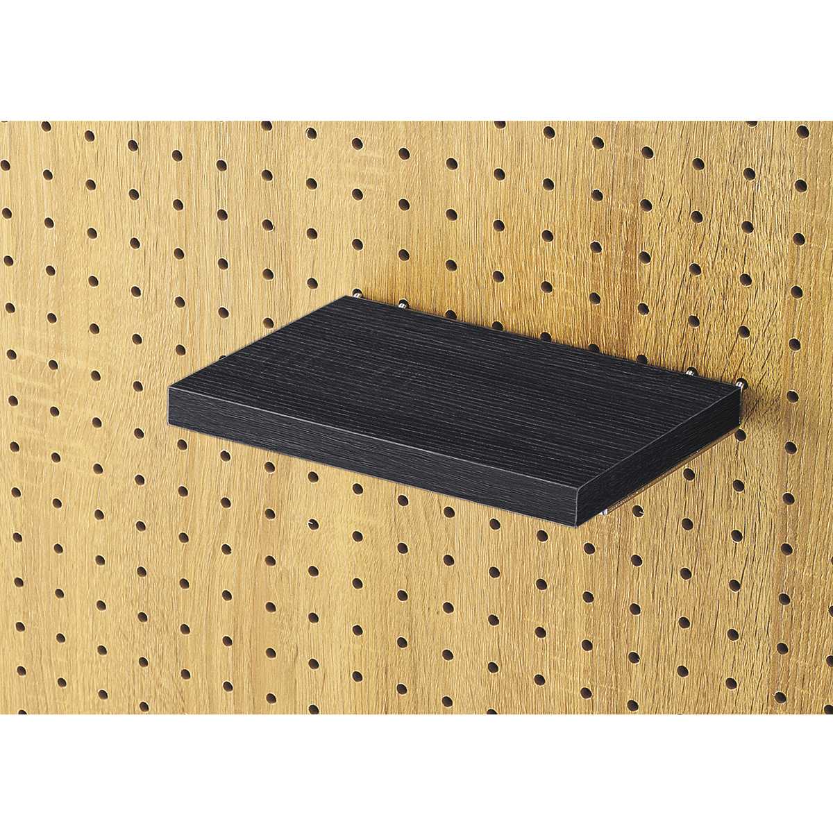 有孔パネル用木棚セット ブラック〔ストエキオリジナル〕 幅10×奥行15cm