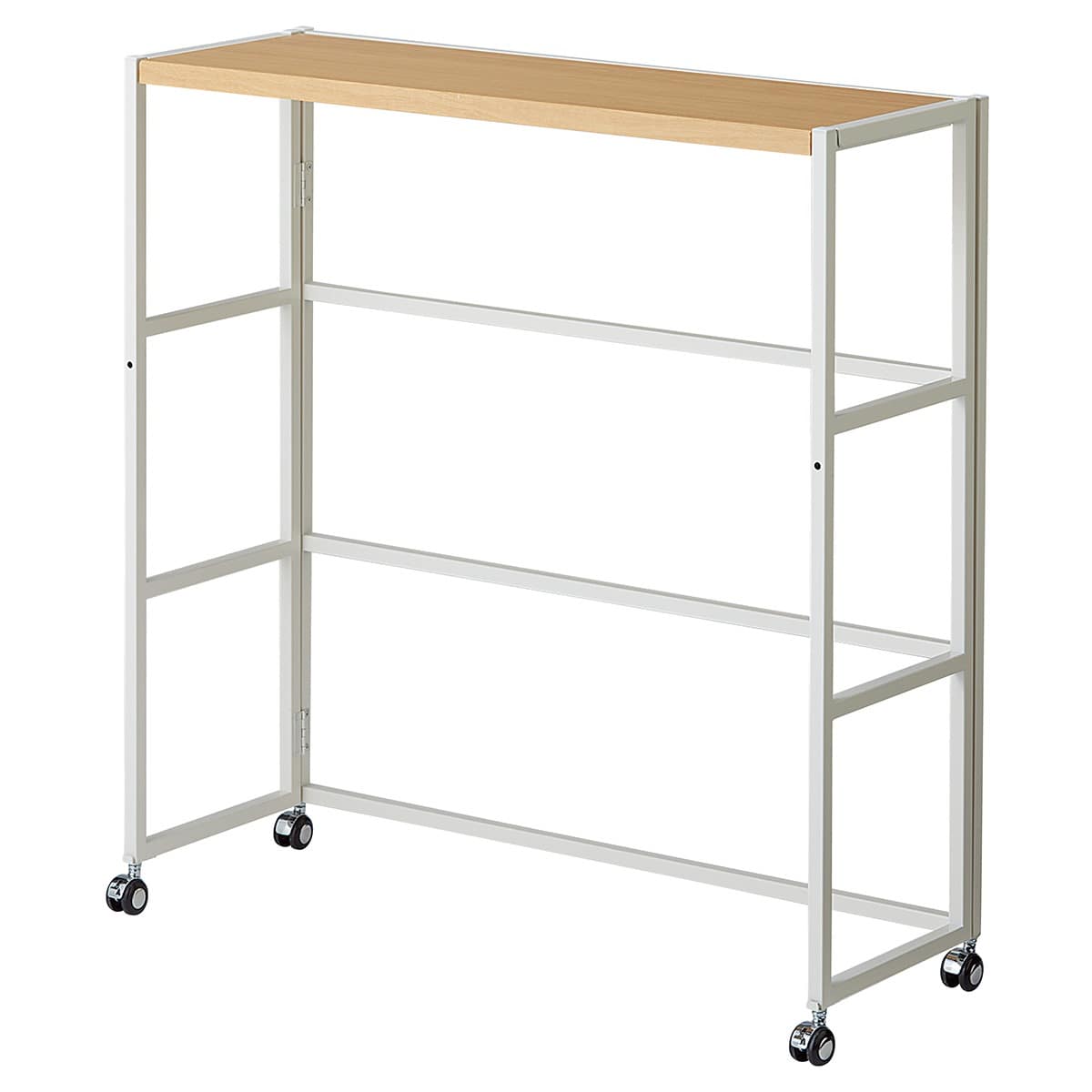 ひな壇シェルフ ホワイト脚 エクリュ天板〔ストエキオリジナル〕 2段2列