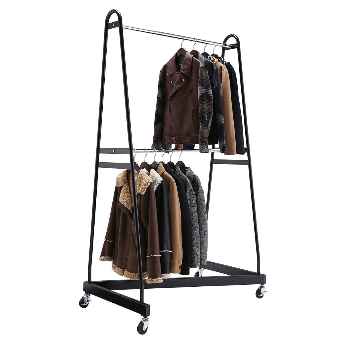 Zハンガーラック 2段 強化タイプ〔ストエキオリジナル〕 ホワイト