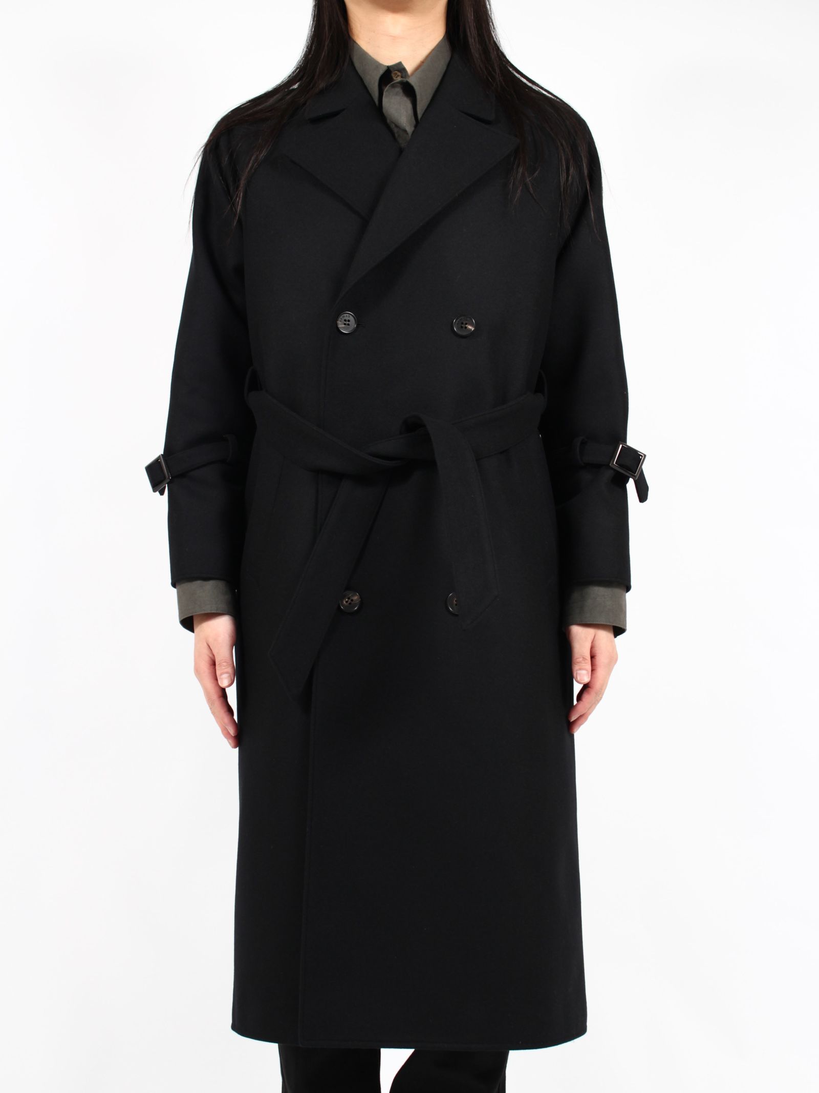 semoh - 【24AW】 カシミヤ メルトン アクションプリーツ ダブル