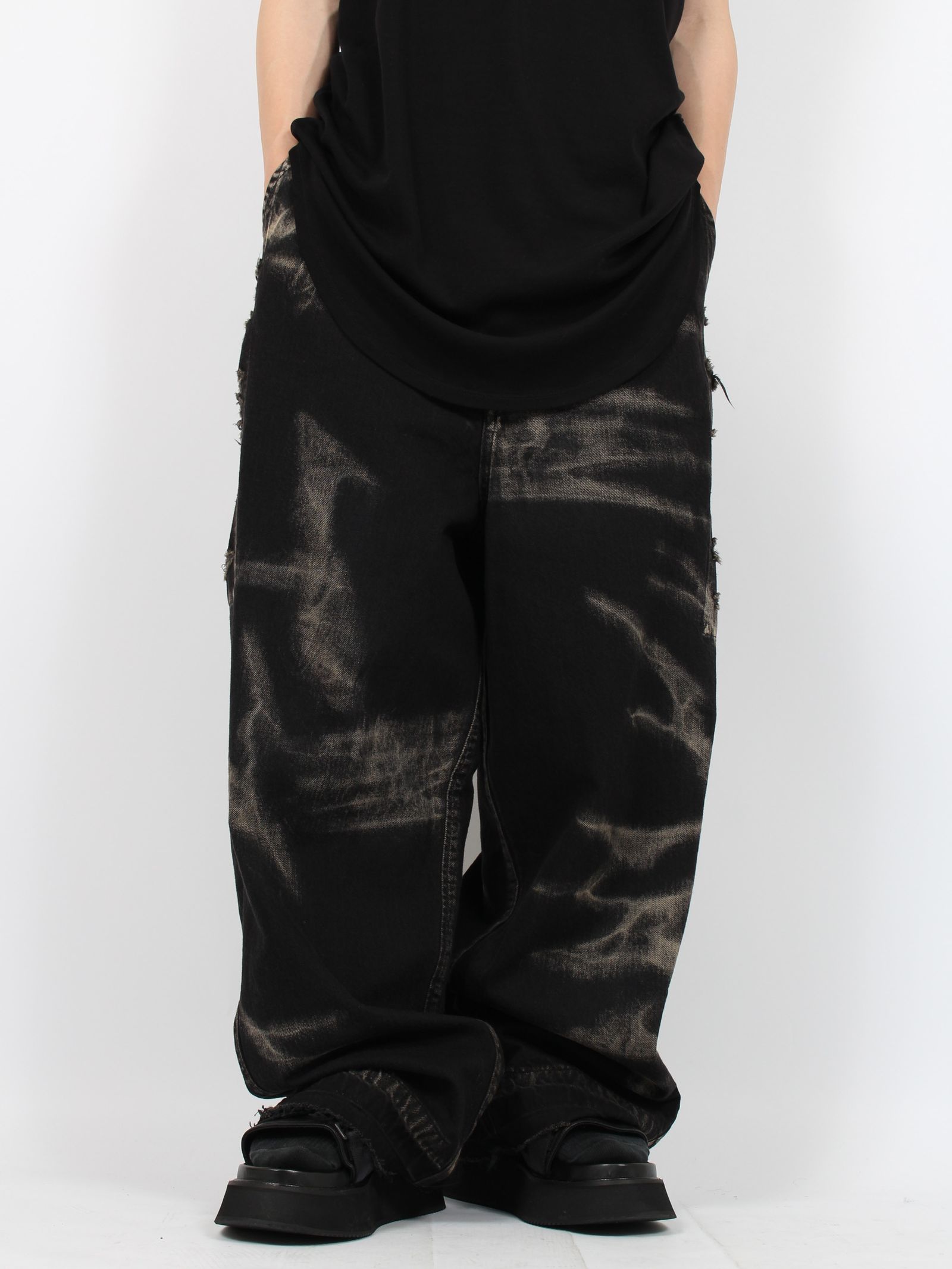 JULIUS - 【24AW】10oz ダメージ ワイド デニム パンツ / 10oz DENIM